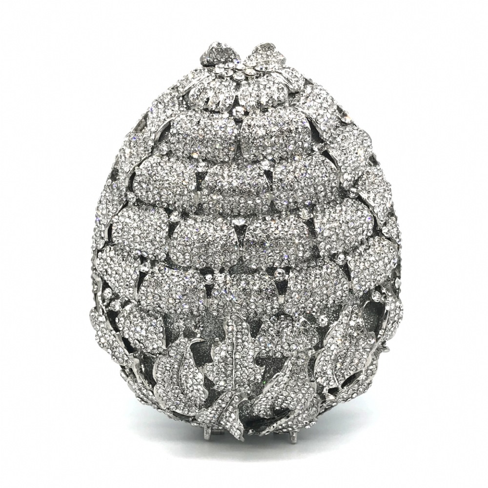 Fuente transfronteriza flor de piña diamante bolsa de cena metal hueco caja dura bolsa de diamantes vestido de fiesta bolsa de mano bolsa de mujer