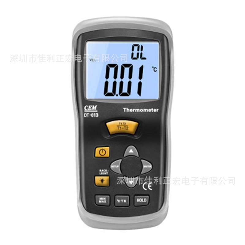 CEM华盛昌DT-613热电偶测温仪 便携式工业数字带探头温度计