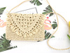 One piece of new type of fringe grass, paper rope hook flower big fliphole hand -woven bag casual women's bag beach bag