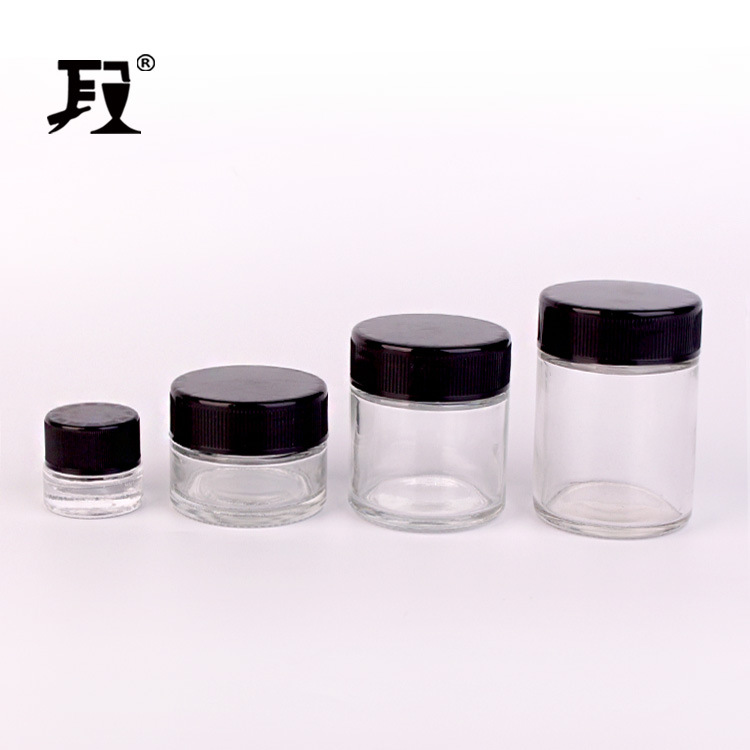 厂家批发批发2oz 化妆品分装瓶 4oz儿童安全盖 密封玻璃罐 样品拍