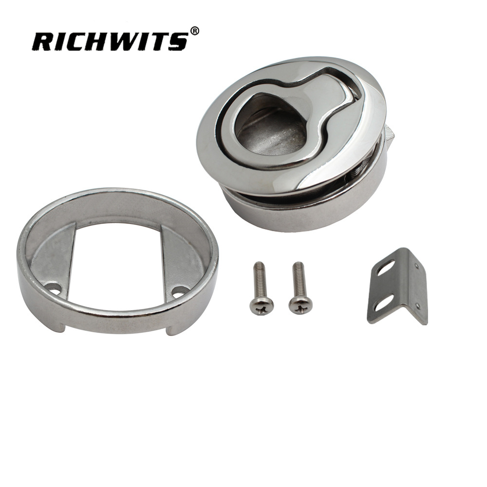 스테인레스 스틸 316 라운드 잠금 바닥 잠금 요트 바닥 버클 데크 커버 도어 잠금 장치 풀 핸들 RV 도어 잠금