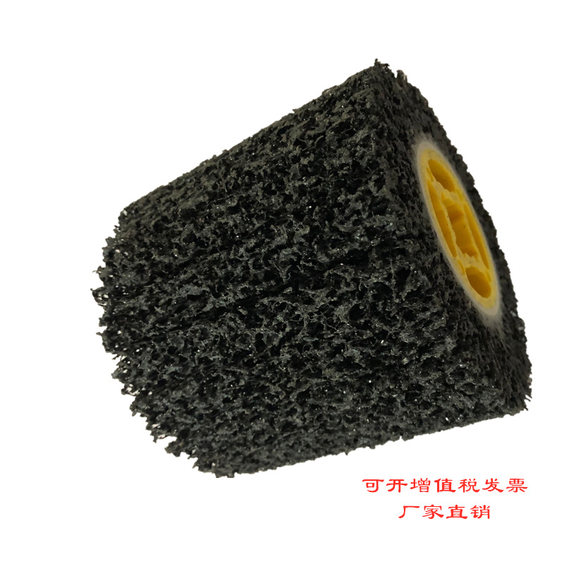 黑金刚不锈钢拉丝轮40#  120*100十字槽黑金刚拉丝轮 不锈钢拉丝