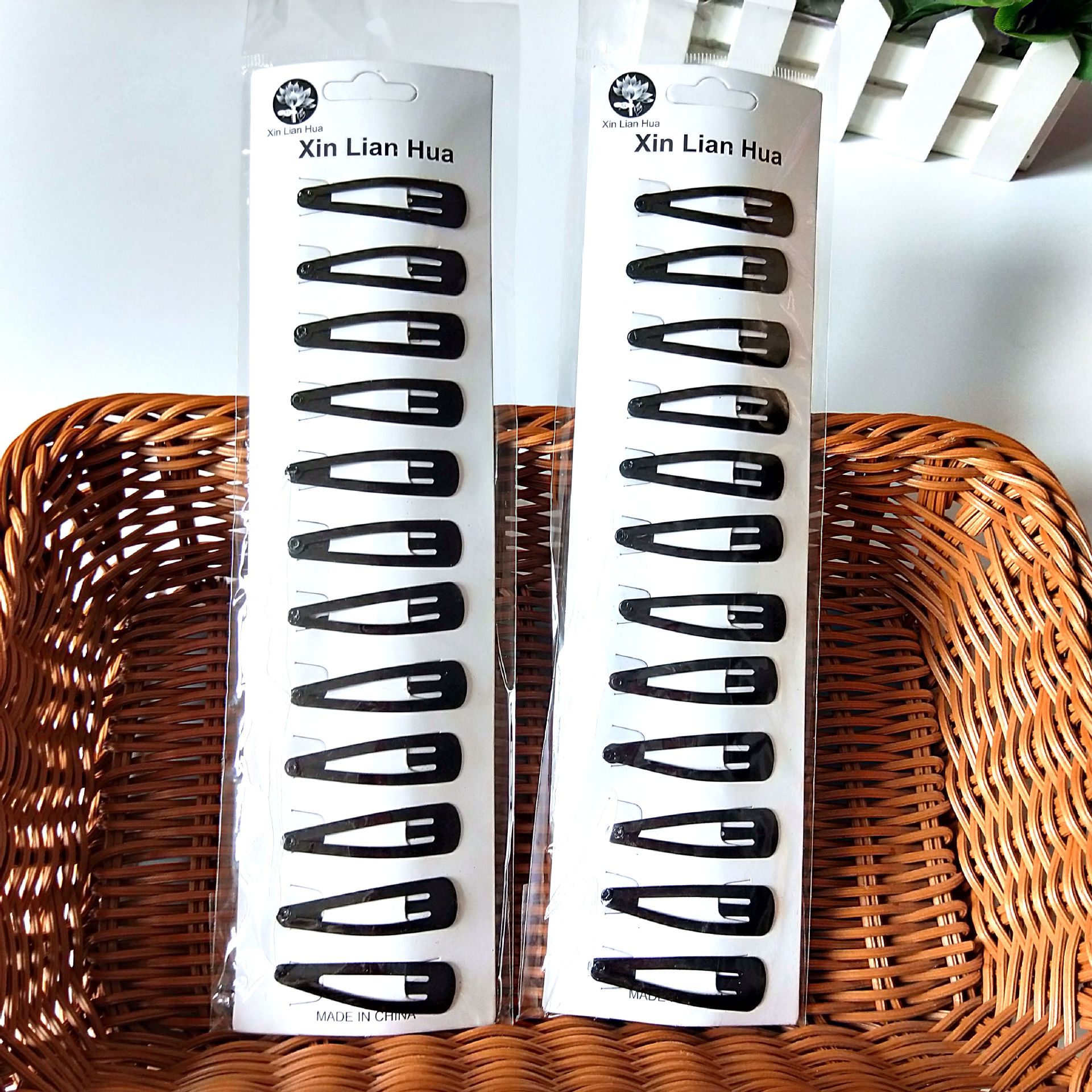 卡装bb夹 黑色bb夹 水滴bb夹黑色边夹1元店发夹优惠装发夹