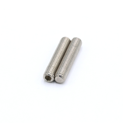201 Stainless Steel Flat End Set Hexagon Screw Machine Meter Top Screw Headless Screw DIN913GB77M3-12