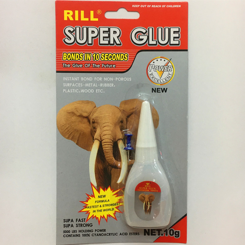 厂家直销502瞬干胶  大象系列强力胶 塑料瓶10克装木材类大象胶水