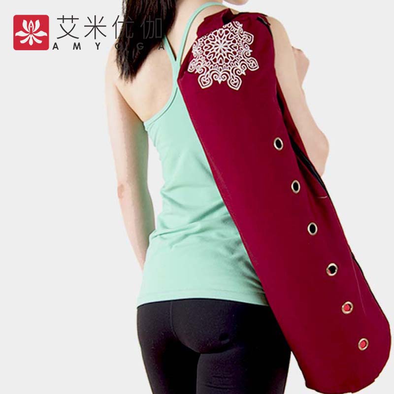 Enlarged and Thickened Cotton Canvas Yoga Mat Backpack
