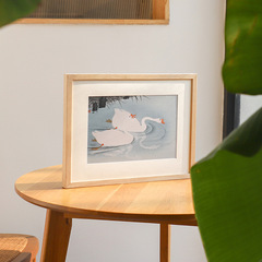 Solid wood large picture frame mounted picture frame wall hanging any size wall hanging A4 a3 24 inch 4K puzzle frame outer frame edge strips