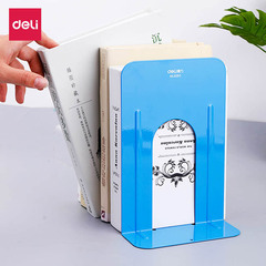 Deli book stand metal classification book clip reading bookshelf book by iron block book board book by stand bookshelf clip partition book board