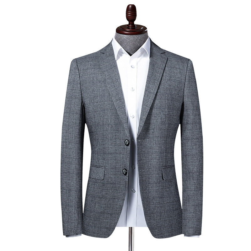 Áo vest nam dáng ôm họa tiết kẻ caro vải mỏng nhẹ — Caro Xám