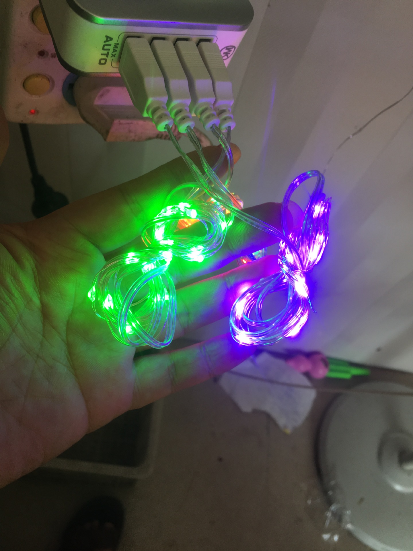 Cadena de luces constantes con cable de cobre USB, 10 metros, 100 luces, luces de cadena impermeables, luces navideñas, luces de cadena con cable de cobre, decoración de bodas