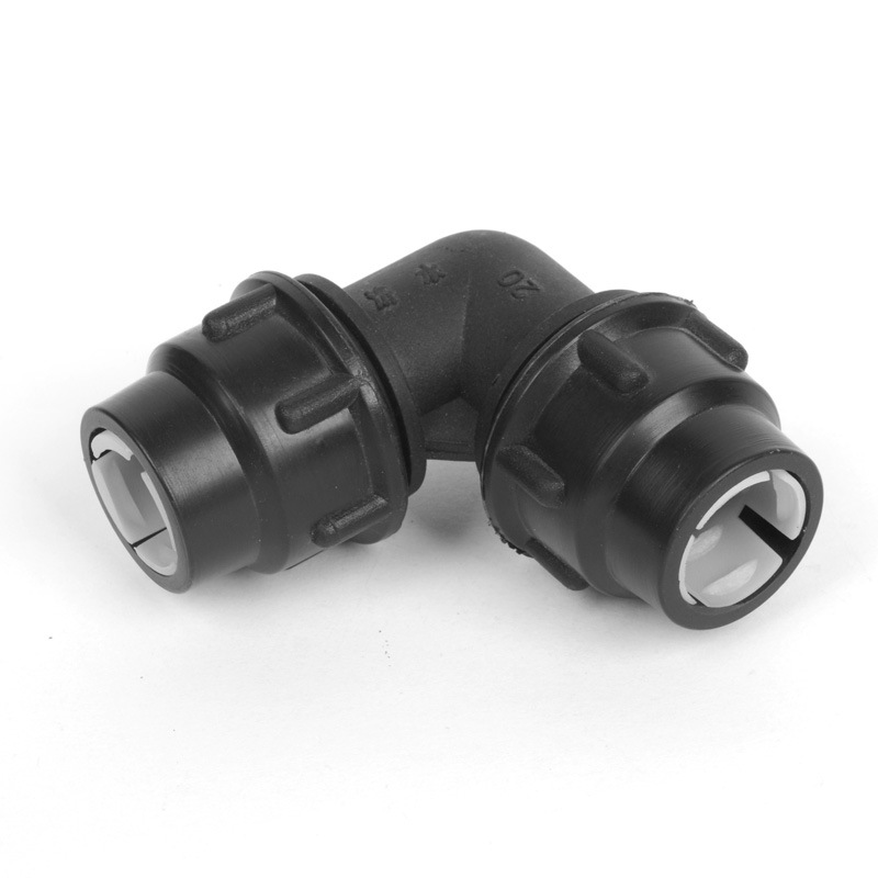 PE管件黑色焊接配件快接弯头快弯免焊接弯头山东临沂厂家批发