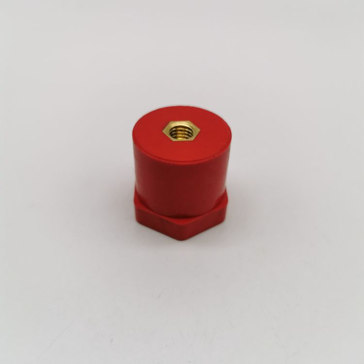 低压柜体装置配套件：SB30*30 M8红色绝缘子，六角绝缘子