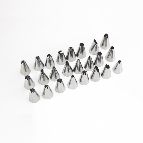 Cake decorating set 26pc small size tips, 12-inch Eva pastry bags, multiple color options, baking tools