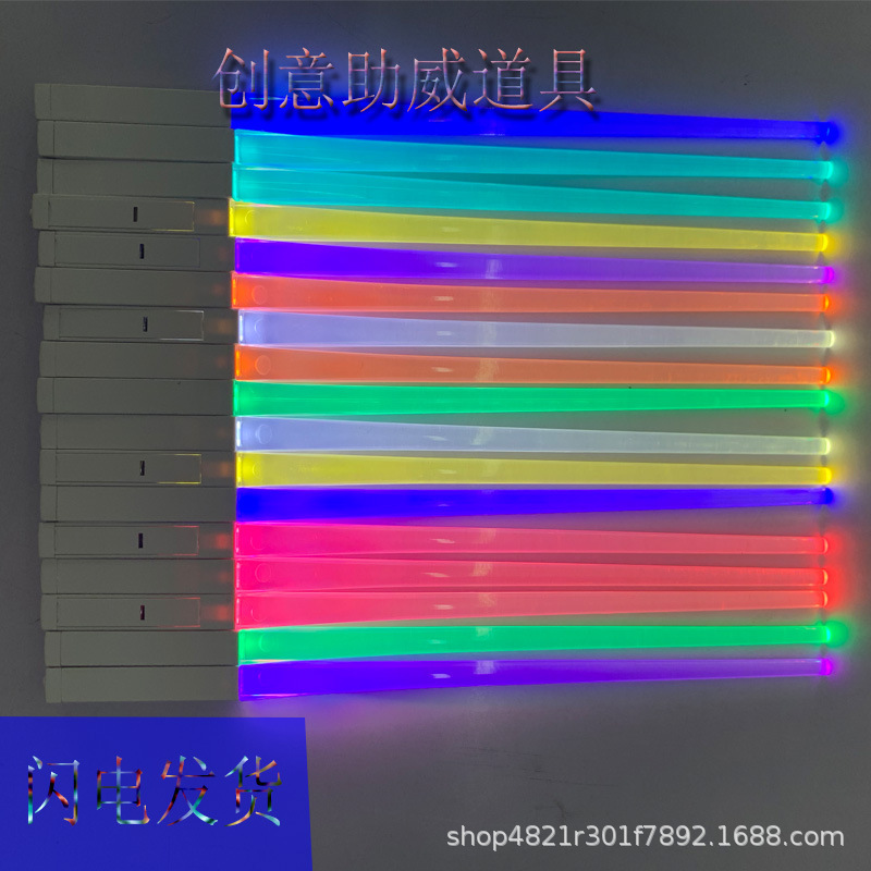 LED palillos palillo ligero concierto luminoso palillos verde Venta caliente TikTok púrpura Flash Stick regalo creativo