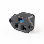 LANZMFG朗正LZ-F-M6巴西插座三孔插座AC电源插座带耳朵螺丝孔固定