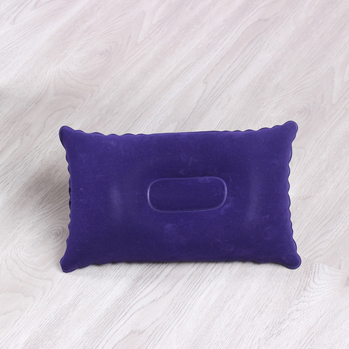 New Inflatable Pillow Outdoor Travel Thick Fleece Rectangle Office Nap Pillow Inflatable Tri-Pillow Wholesale