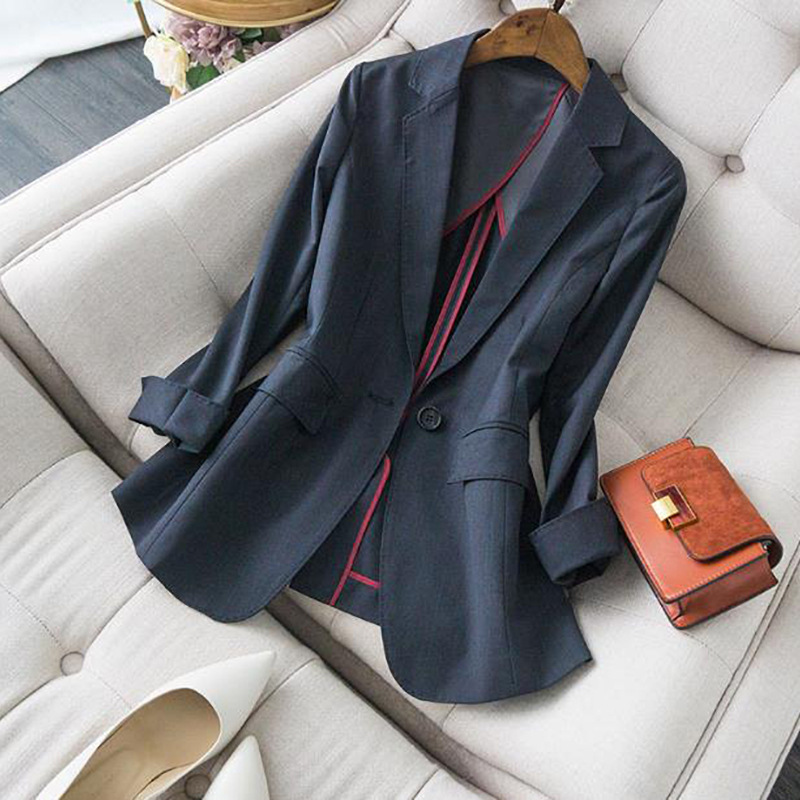 In stock factory wholesale elite fan customer supply jing spinning wool thin plaid slim fit small suit jacket professional In stock factory wholesale elite fan customer supply jing spinning wool thin plaid slim fit small suit jacket professional