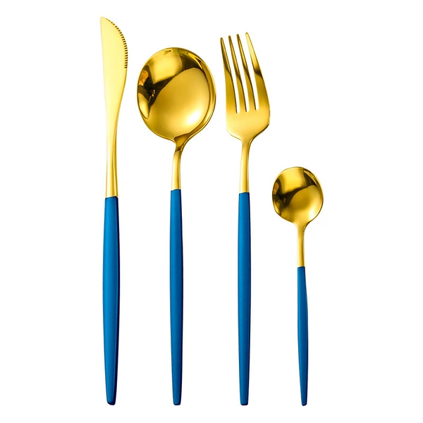 BPty four-piece set-blue gold