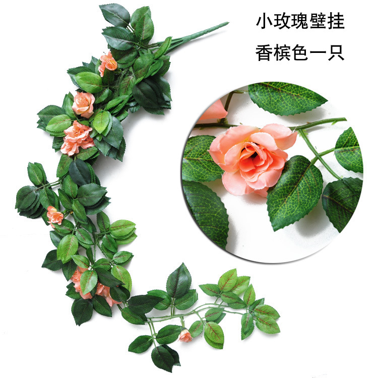 Flor artificial flor Rosa vid pared colgante cesta salón balcón decoración del hogar flor