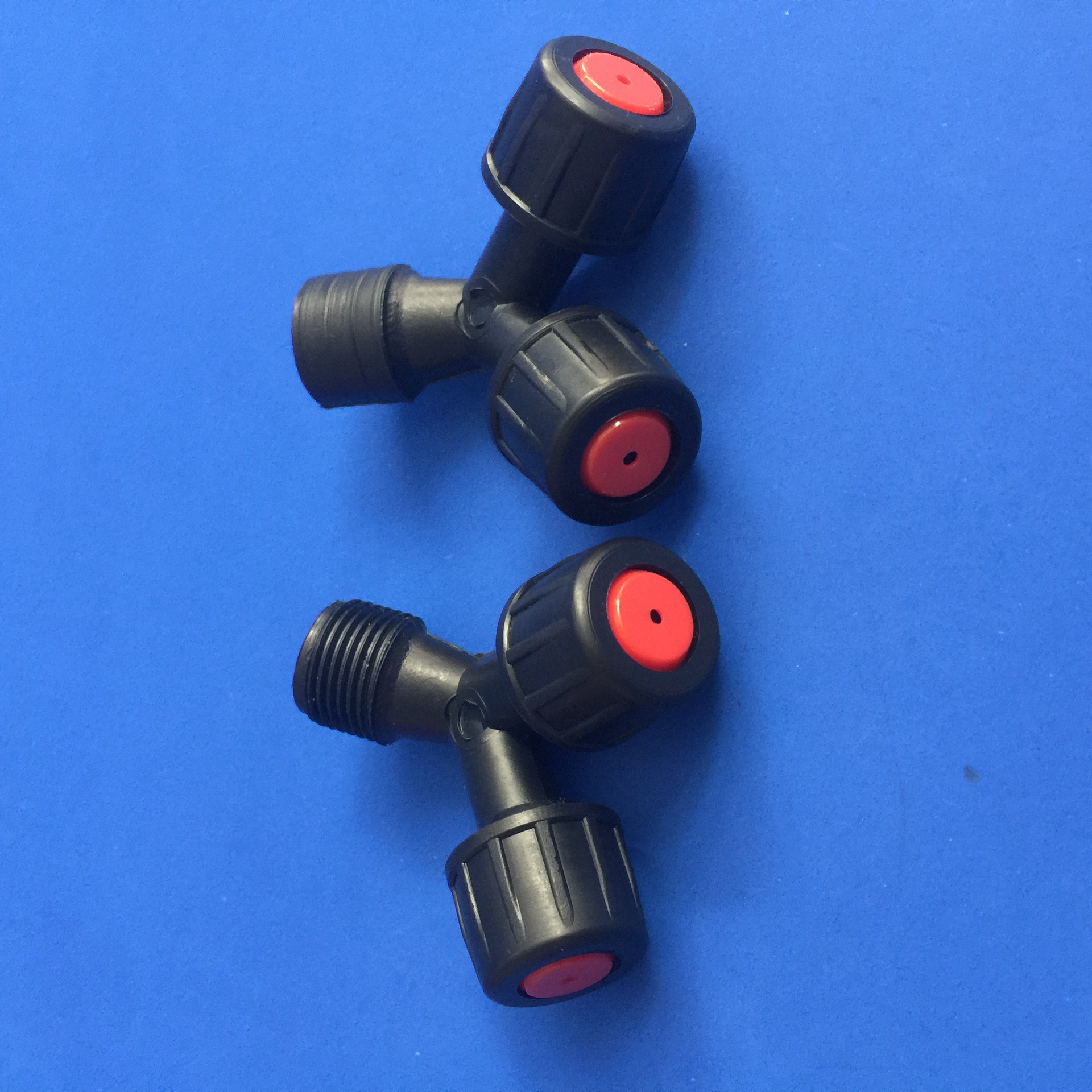 农用喷雾器配件电动手动人型两叉喷头Y型双喷头厂家批发