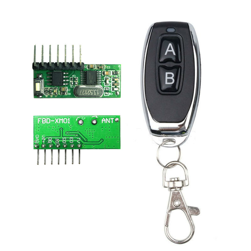 433学习码RF无线射频遥控器太阳能灯发电机遥控模组电源开关遥控