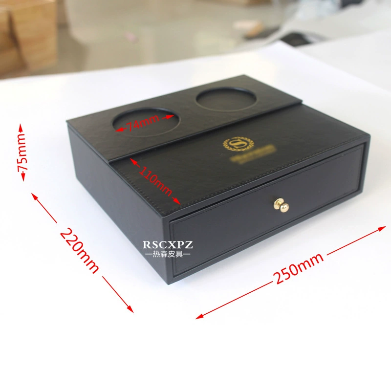 Двухслойная коробка для расходных материалов гостиничный номер из искусственной кожи одноразовые гостиничные принадлежности Органайзер коробка для хранения зубных щеток Настольный ящик