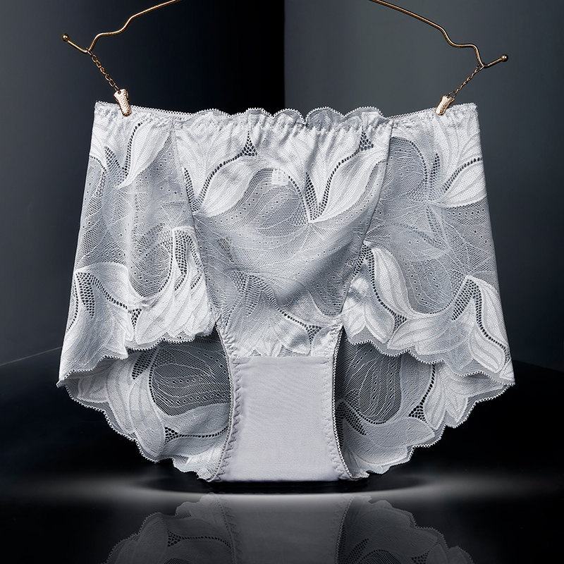 Yumei 222 sexy encaje Mediados de cintura alta ropa interior de algodón hueco de las mujeres más tamaño 200kg calzoncillos
