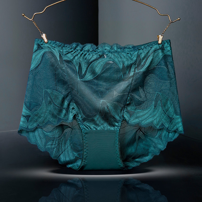 Yumei 222 sexy encaje Mediados de cintura alta ropa interior de algodón hueco de las mujeres más tamaño 200kg calzoncillos