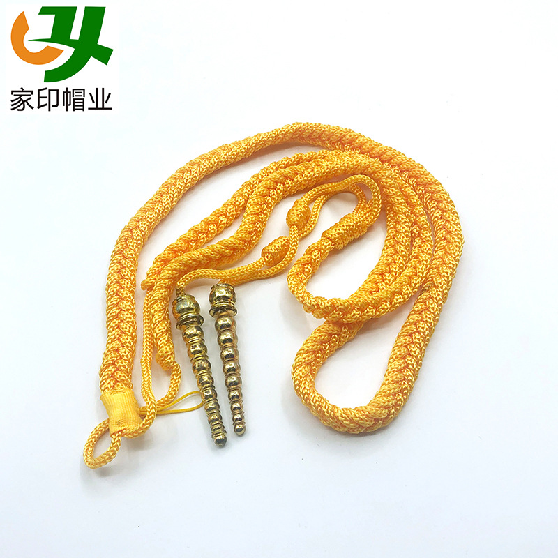 金黄色吊坠绶带保安礼仪带军迷配饰精神带编织肩带