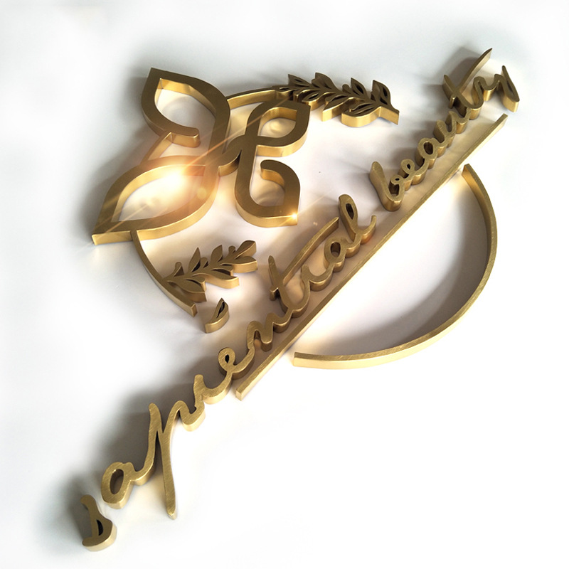 厂家直销字母logo制作金属字广告字拉丝不锈钢字制作招牌字精工字