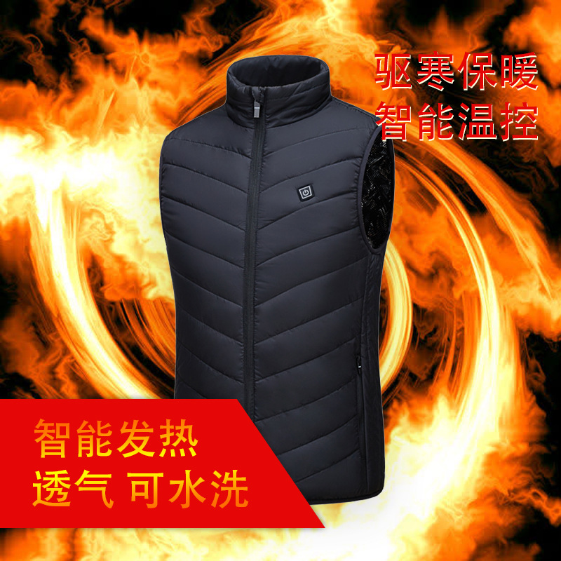 Ocio transfronterizo universal al por mayor inteligente chaleco de calentamiento térmico para hombres y mujeres chaleco de algodón caliente frío