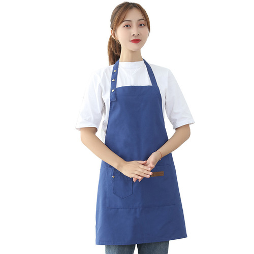 Waterproof advertising canvas apron custom logo kitchen adult coveralls cafe restaurant work clothes apron kitchen