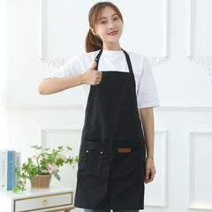 Waterproof advertising canvas apron custom logo kitchen adult coveralls cafe restaurant work clothes apron kitchen