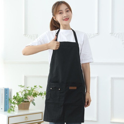 Waterproof advertising canvas apron custom logo kitchen adult coveralls cafe restaurant work clothes apron kitchen
