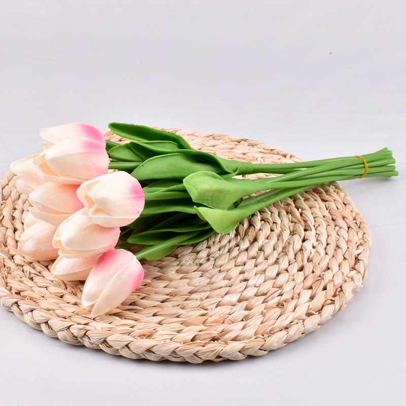 Mini PU Tulipán flor artificial ramo de la boda flor artificial decoración del hogar fotografía transfronteriza flor artificial al por mayor