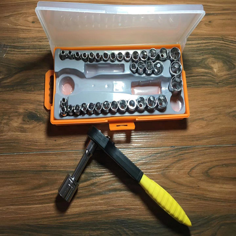 Juego de herramientas de 40 piezas traje de herramientas de reparación de automóviles traje de socket traje de Llave de trinquete