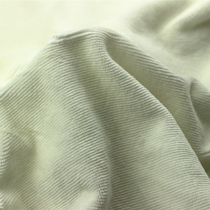 针织纬编2x2灯芯绒弹力坑条绒棉涤CVC氨纶抽条天鹅绒夹克裤子面料