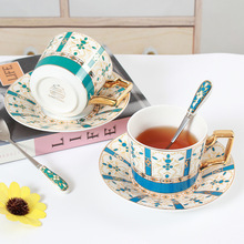 新品轻奢陶瓷咖啡杯英式欧式下午茶花茶杯家用骨瓷杯碟套装批发