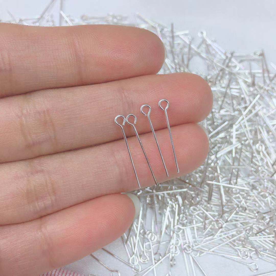 S925银T针银针9字针 diy耳环耳线耳坠吊坠材料银饰品配件工厂批发