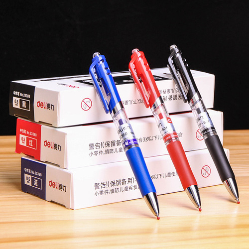 0.5mm neutral water pen, 12 pieces of student office supplies, 33388, Delfu 