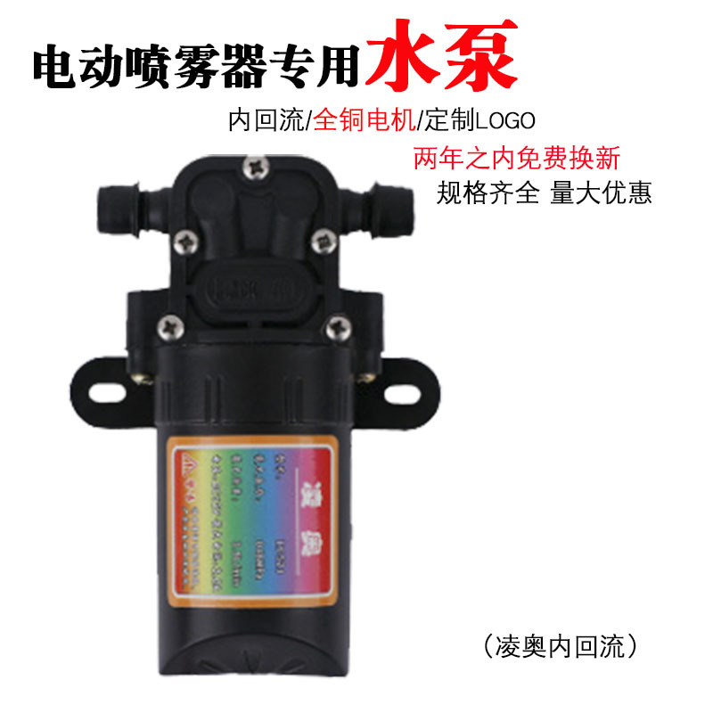 微型电动电动喷雾器隔膜泵12V水泵内回流农用配件消毒机打药浇花