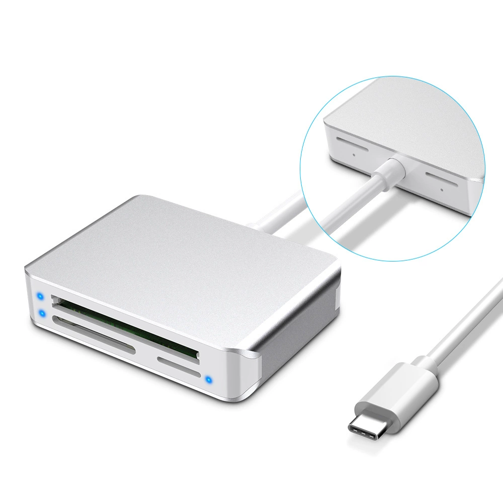 Заводской кастомный USB3.0 и Type-C пятифункциональный карт-ридер CF/SD/TF/M2/TF