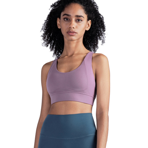  New Cross Belt Buckle Sports Fitness Bra Breast Gathering Beautiful Back Shockproof Yoga Sports Bra