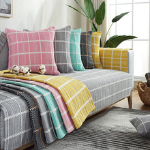 棉麻沙发垫布料零售批发零剪厂家批发四季通用沙发垫布料半成品