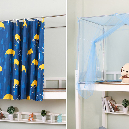 Student dormitory telescopic bracket dormitory bunk bed curtain frame blackout mosquito net rod upper bunk and lower paved tent rack