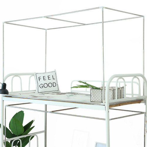 Student dormitory telescopic bracket dormitory bunk bed curtain frame blackout mosquito net rod upper bunk and lower paved tent rack