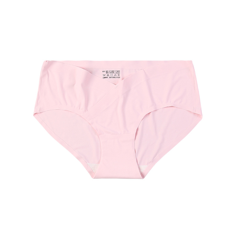 Ropa interior de triángulo de soporte de vientre sin costuras en forma de V para Embarazo y Parto Ropa interior de cintura baja de una pieza al por mayor de fábrica para mujeres embarazadas