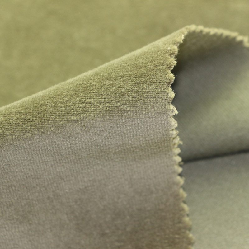 针织纬编拉架氨纶平板天鹅绒剪毛绒弹力CVC天鹅绒布女装套装面料