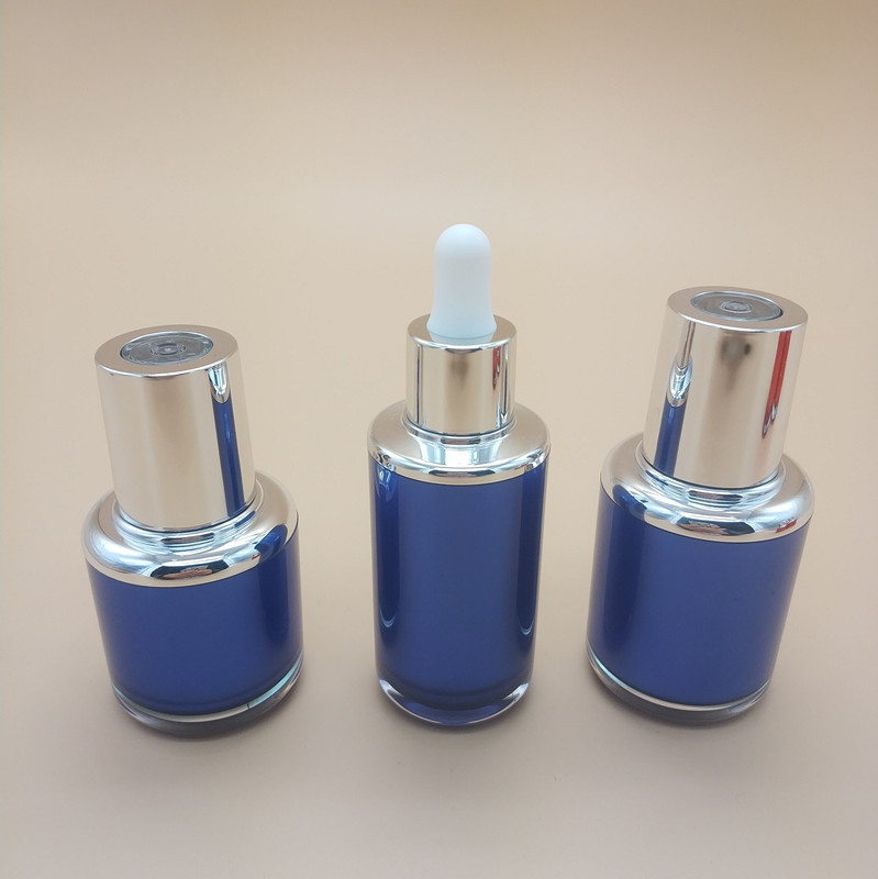 精华液瓶 30/40/50ml亚克力精油瓶 新款旋转滴管瓶 化妆品包装瓶