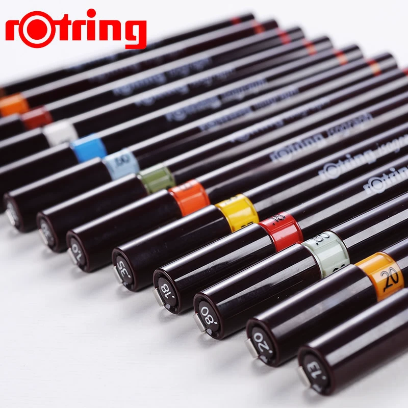 Германия Rotring Красное кольцо Красное кольцо Рисование ручка, канала подается вода, добавление чернил, игла трубка